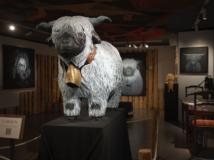 Schwarznasenschaf Skulptur