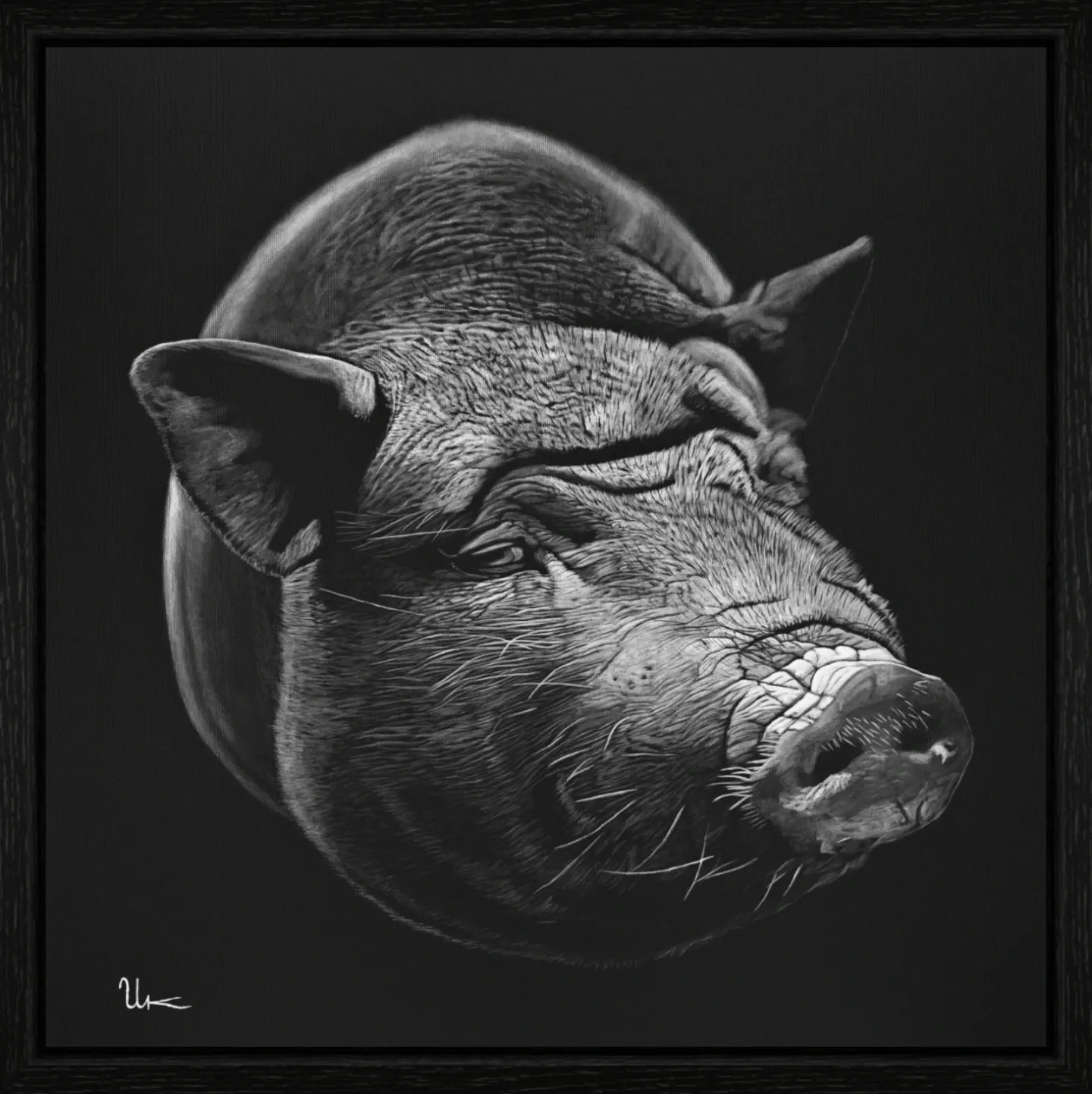 ArtBox Print "Emma" (50 x 50 cm, Eiche schwarz, Breite 15 mm, Tiefe 29 mm)