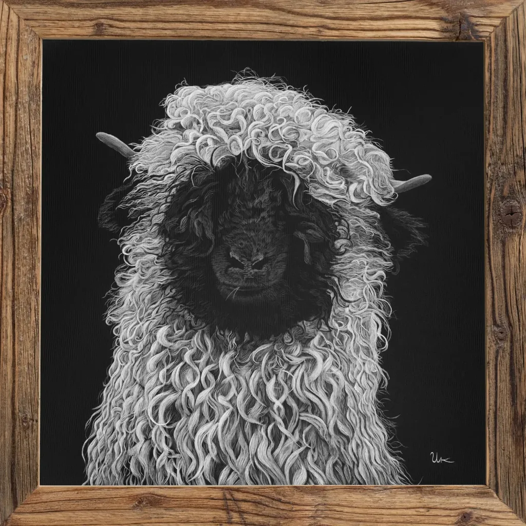FineArt Print "Ruth" inkl. Altholzrahmen