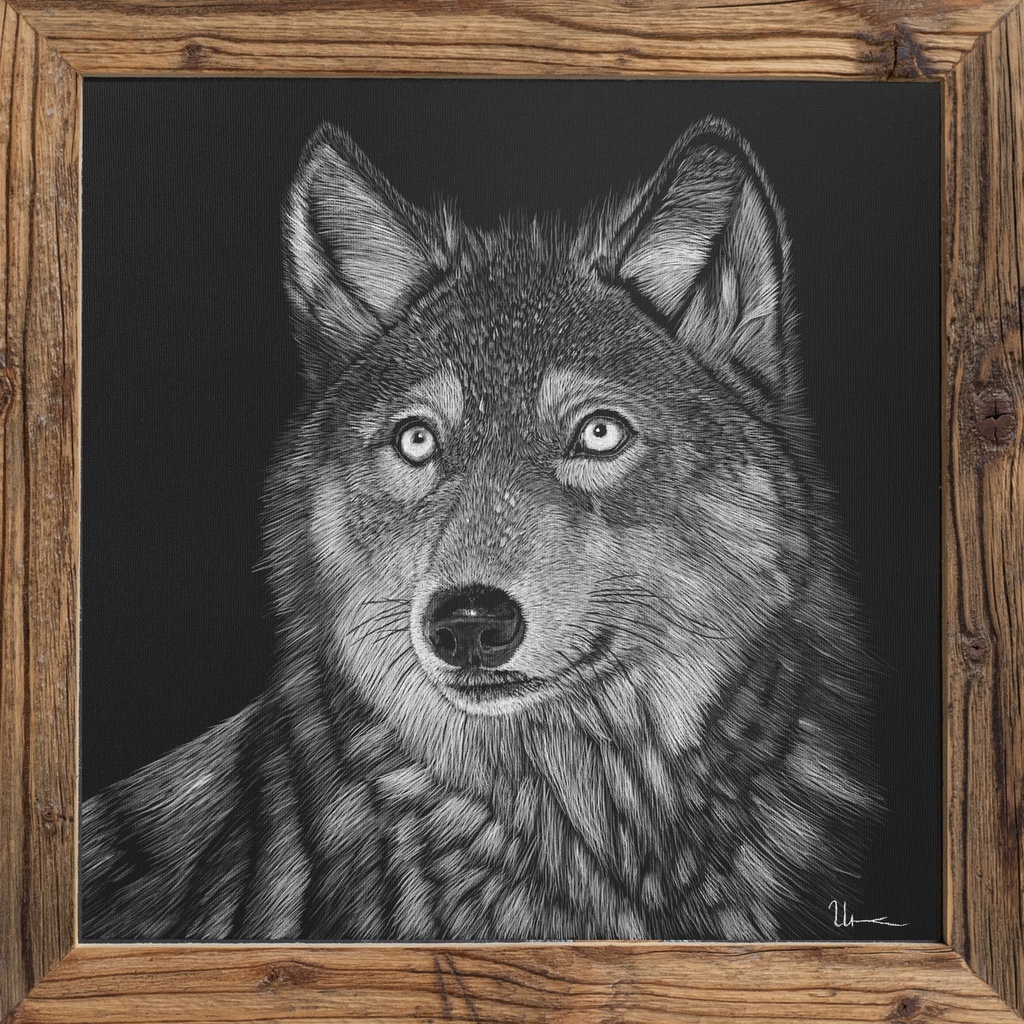FineArt Print "Guido" inkl. Altholzrahmen