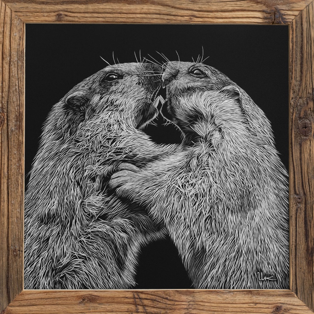 FineArt Print "Hans & Heiri" inkl. Altholzrahmen  