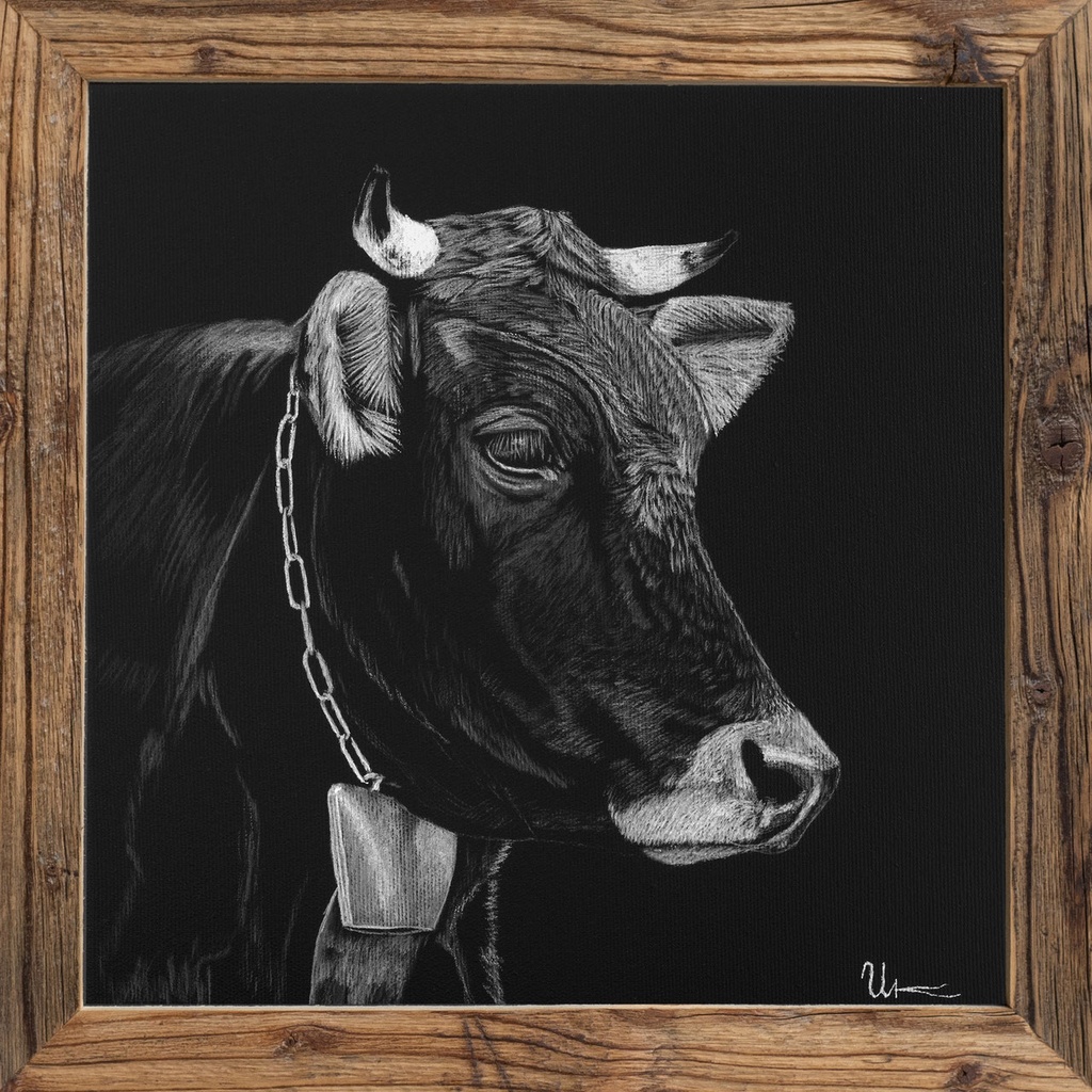 FineArt Print "Martina" incl. vintage frame