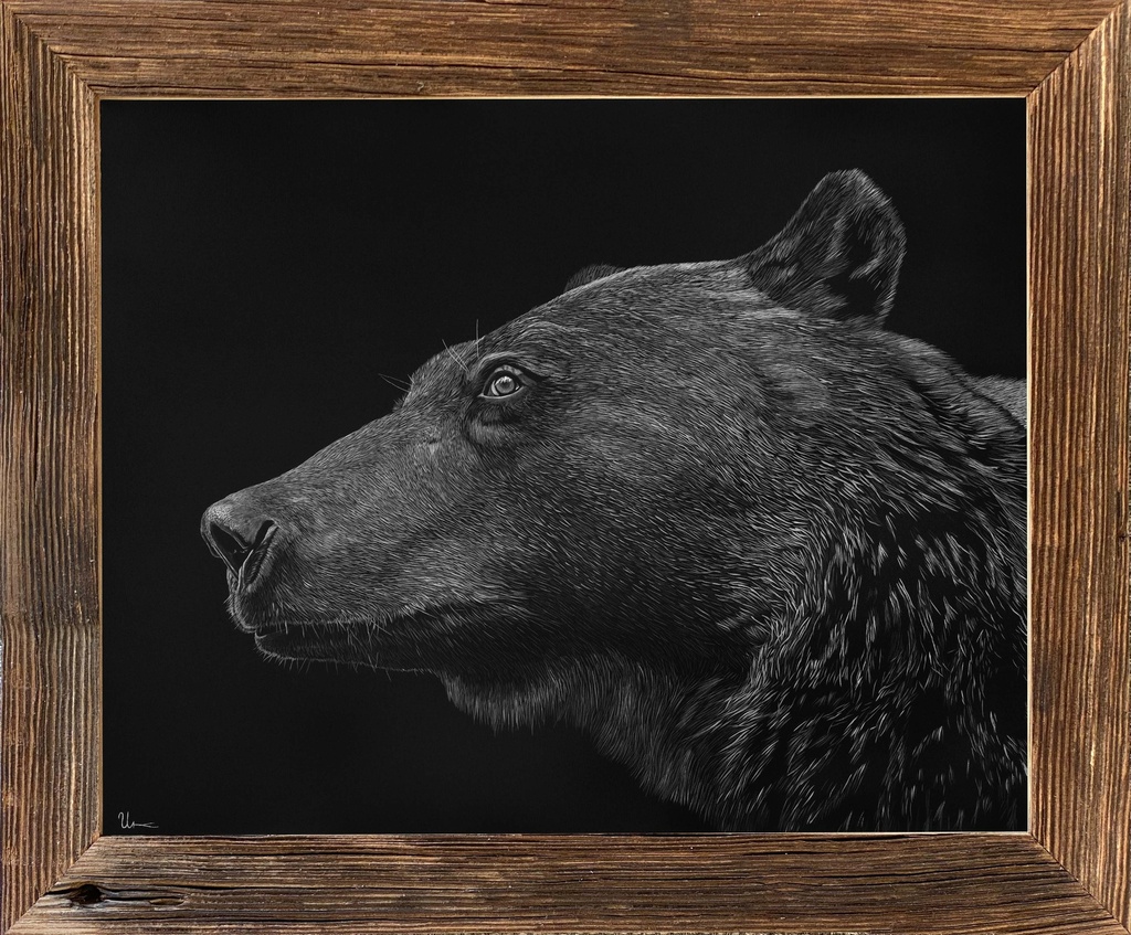 FineArt Print "Urs" incl. vintage frame