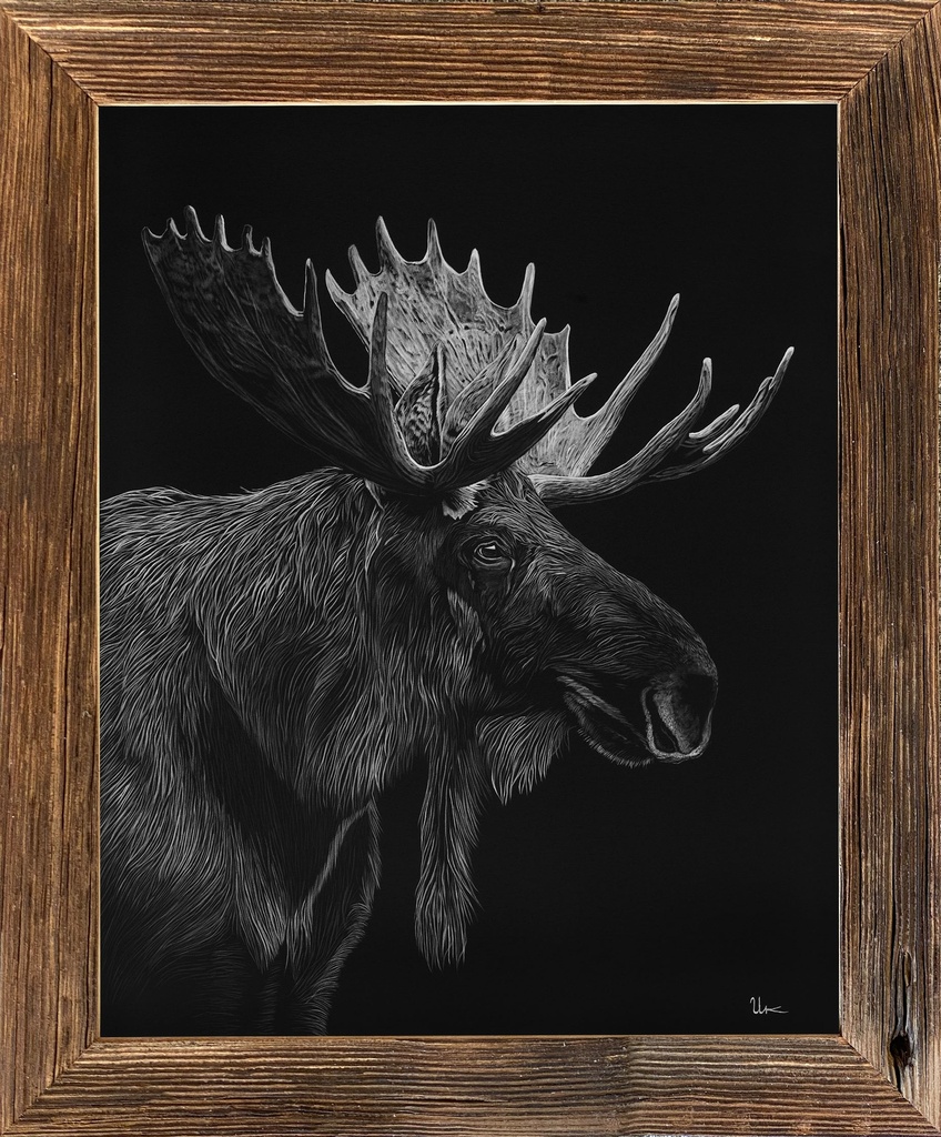 FineArt Print "Erik" incl. vintage frame