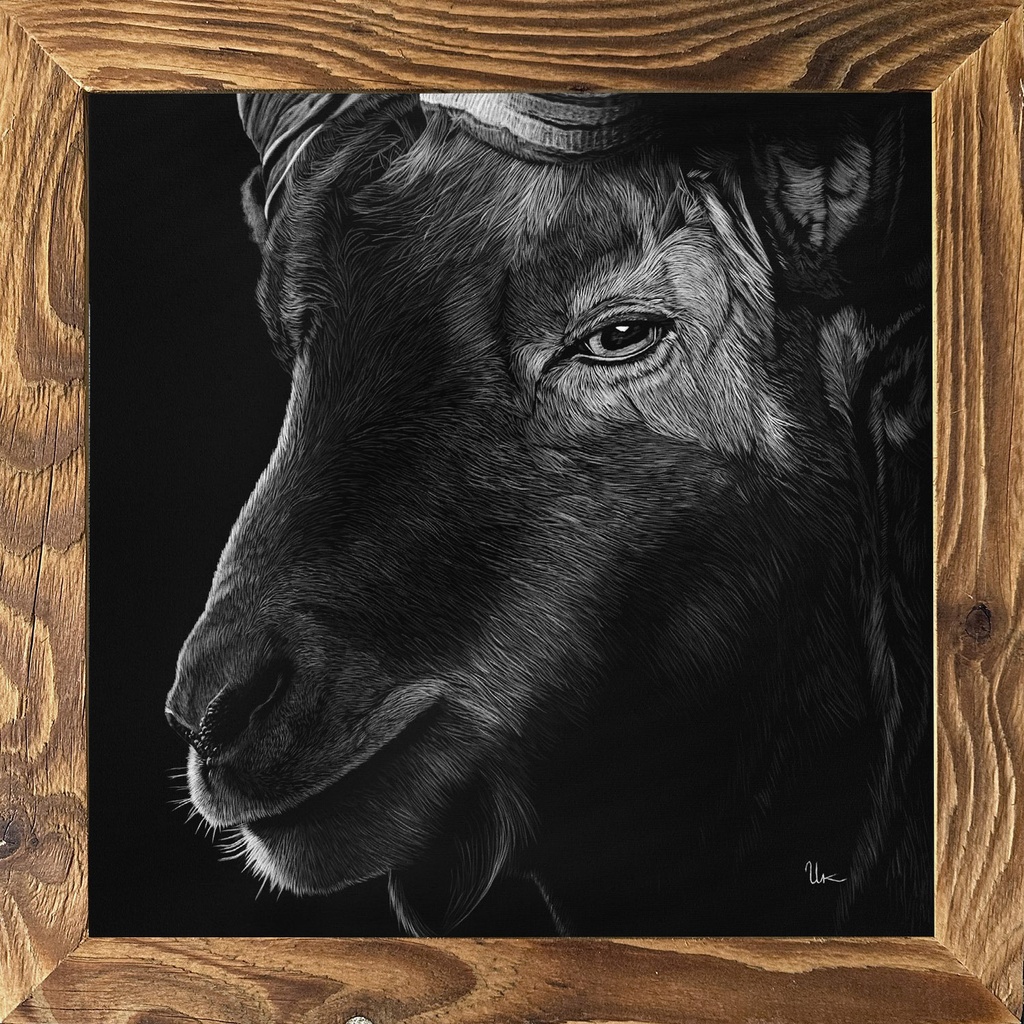 FineArt Print "Ivo" inkl. Altholzrahmen