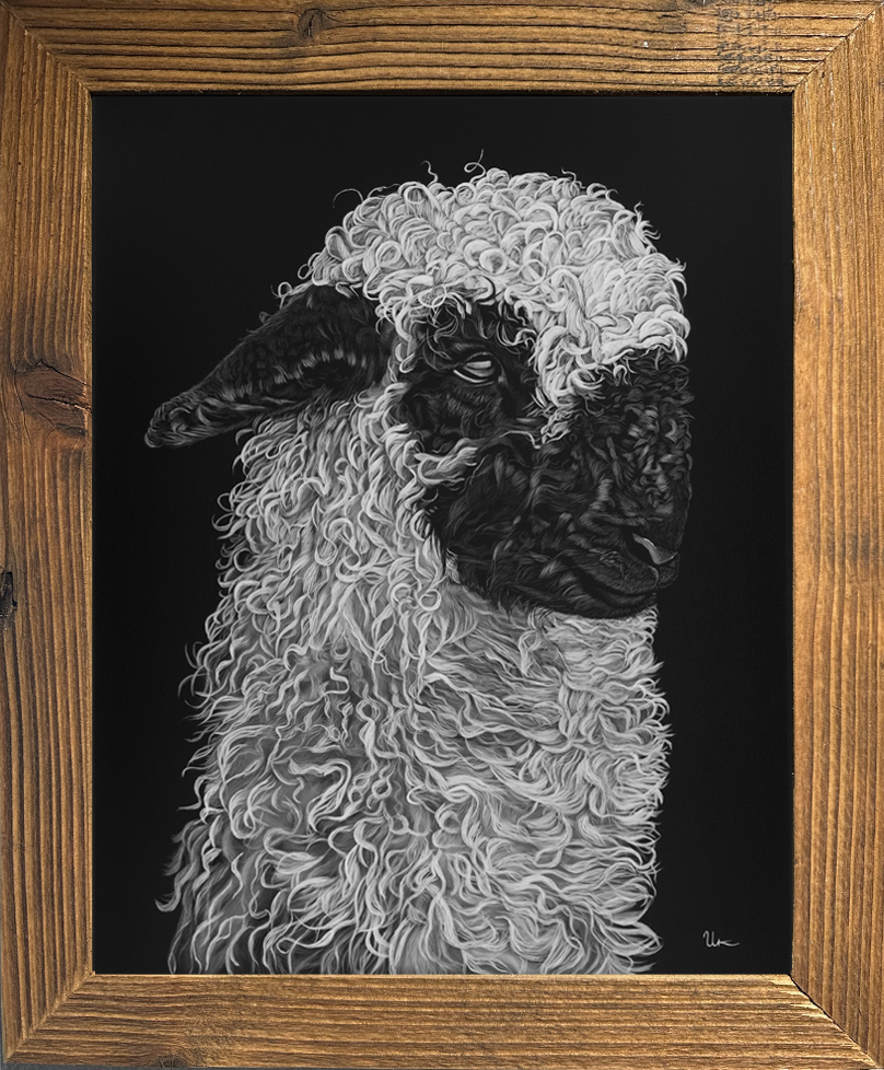 FineArt Print "Nino" inkl. Altholzrahmen