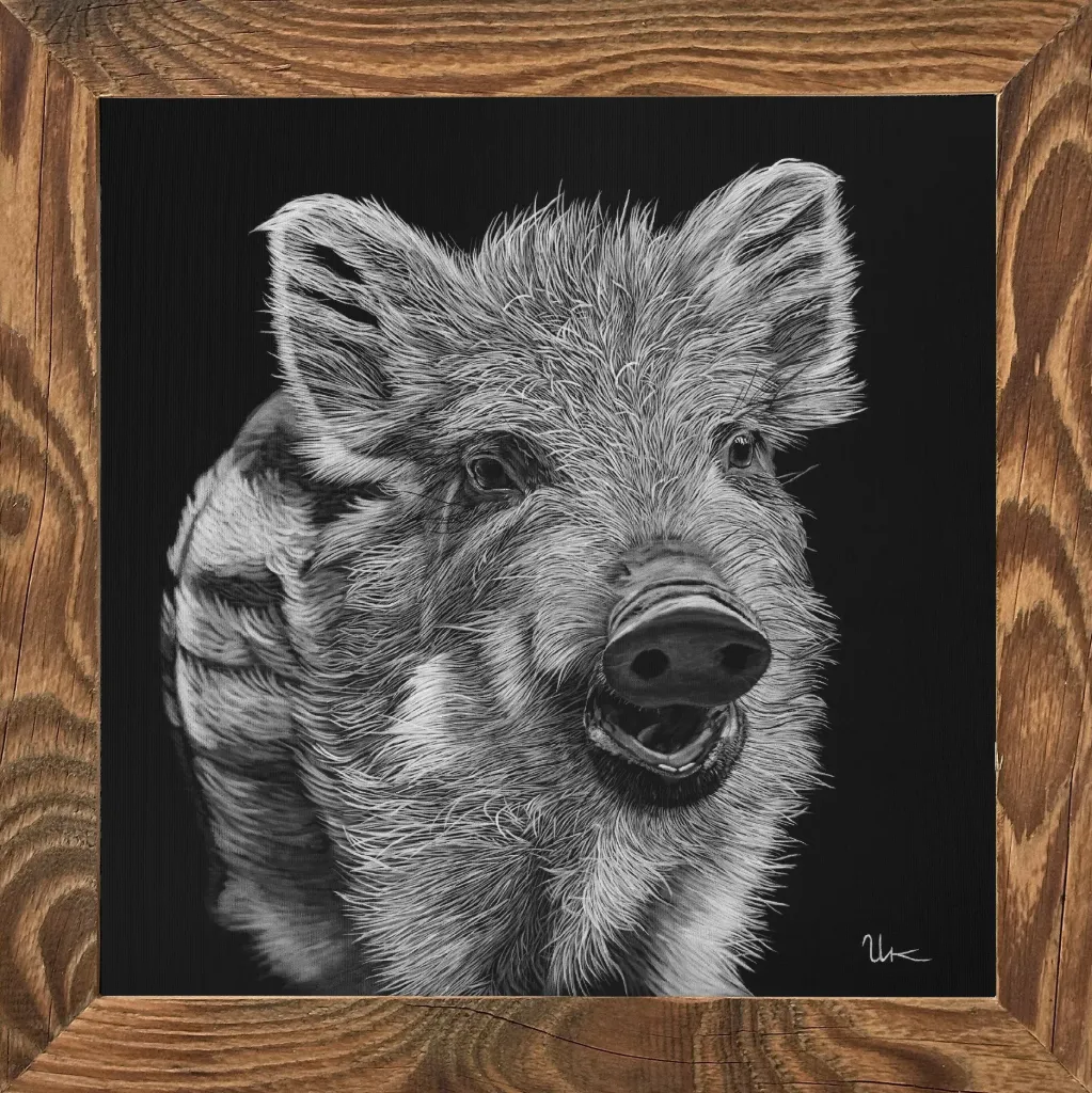 FineArt Print "Alfred" incl. vintage frame