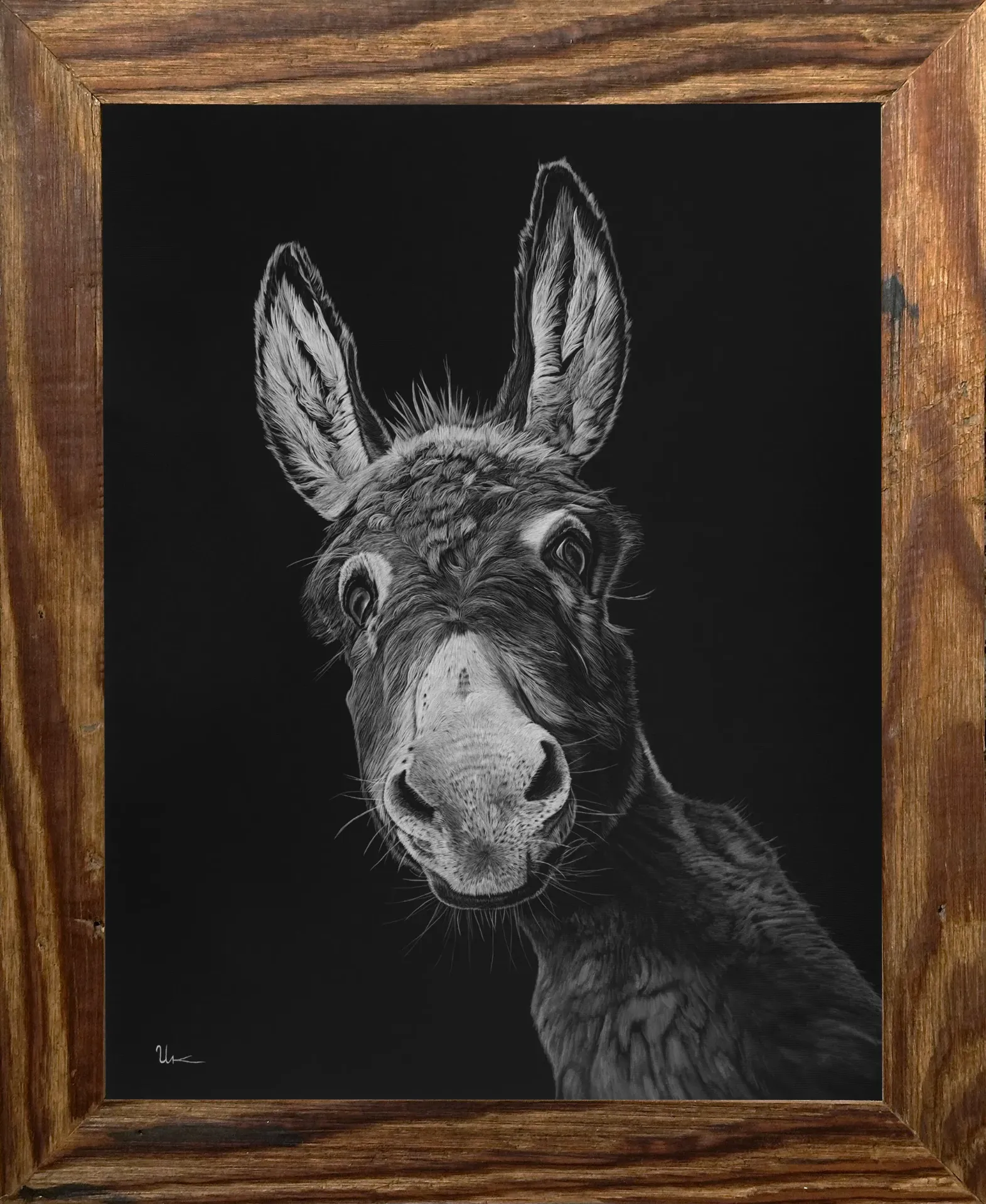 FineArt Print "Erich" inkl. Altholzrahmen