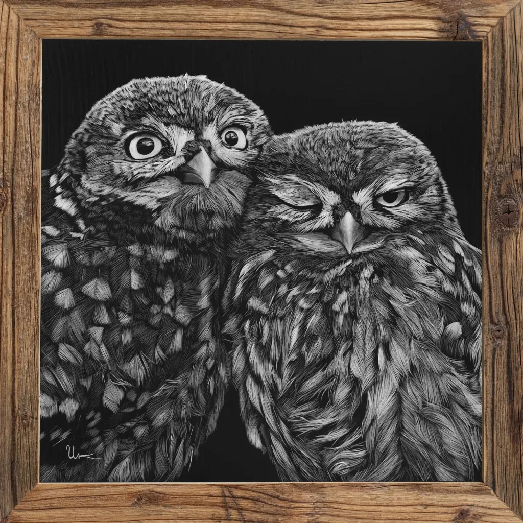 FineArt Print "Ida & Richi" inkl. Altholzrahmen