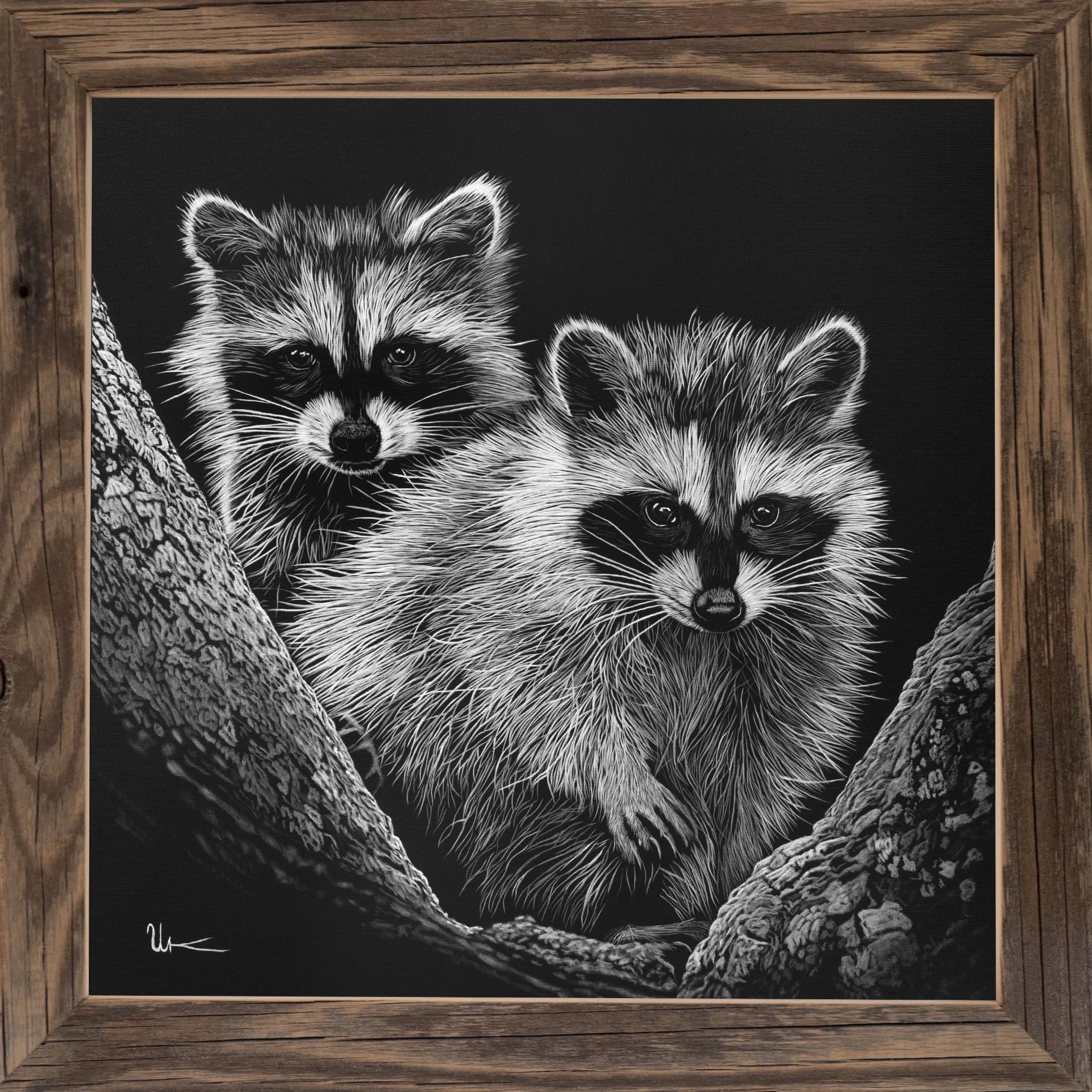 FineArt Print "Pauli & Sophie" inkl. Altholzrahmen