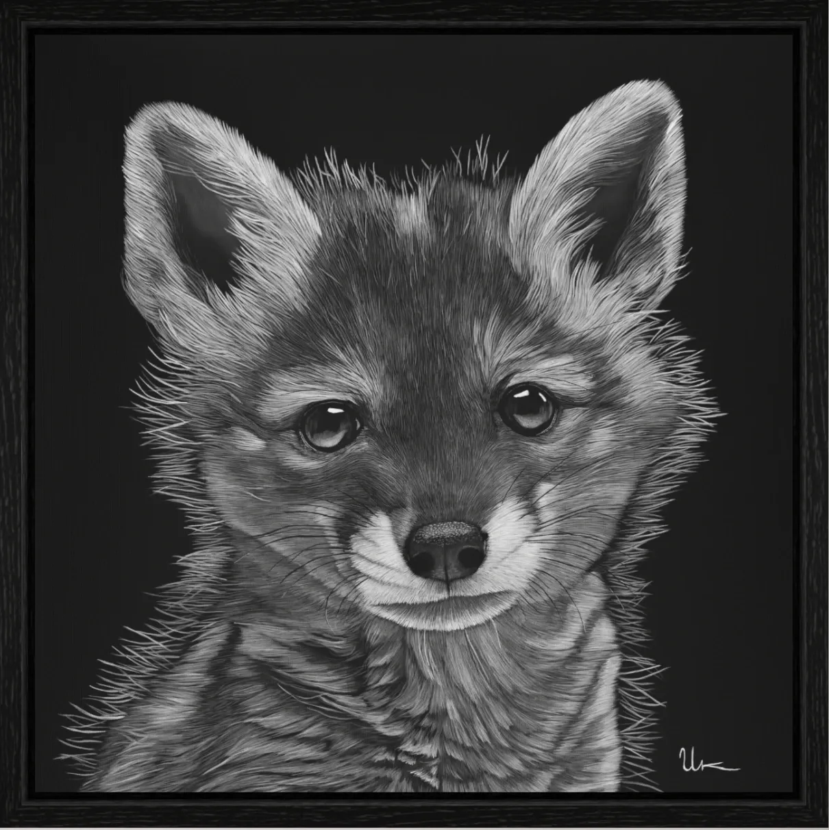 ArtBox Print "Charly" (50 x 50 cm, Eiche schwarz, Breite 15 mm, Tiefe 29 mm)
