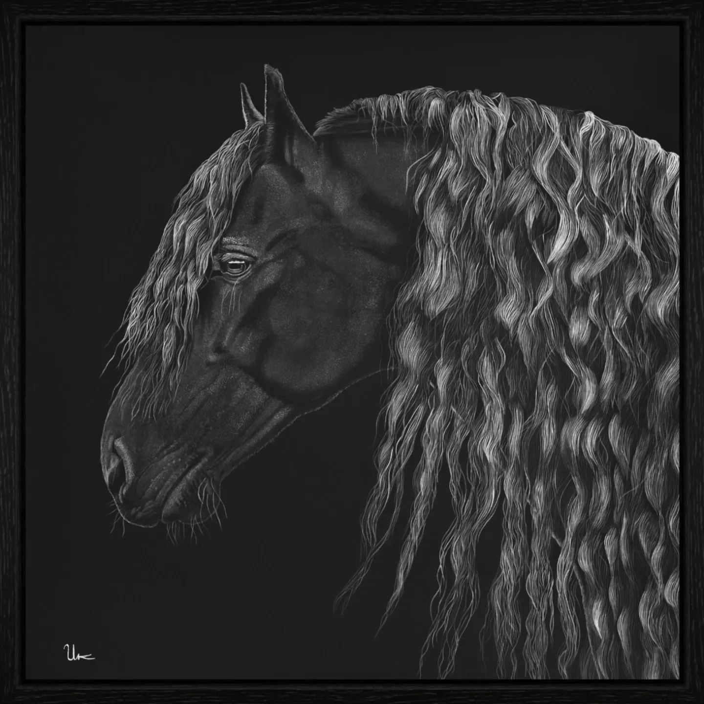 ArtBox Print "Jerome" (60 x 60 cm, Eiche schwarz, Breite 15 mm, Tiefe 29 mm)
