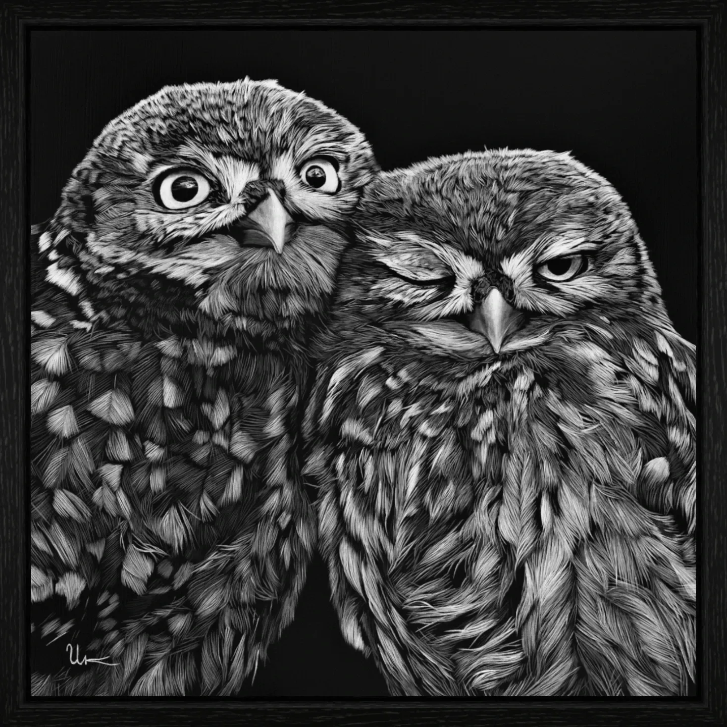 ArtBox Print "Ida & Richi" (50 x 50 cm, Eiche schwarz, Breite 15 mm, Tiefe 29 mm)