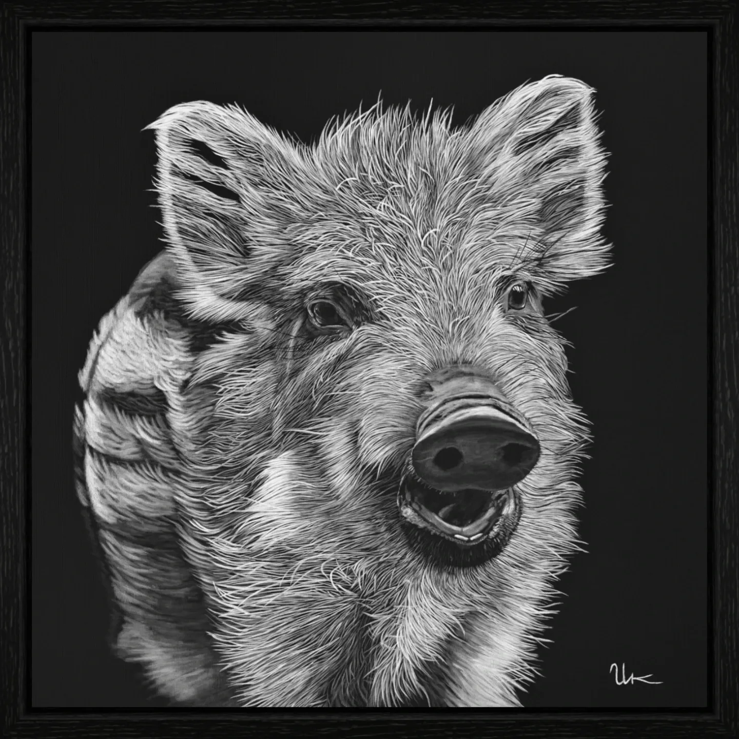 ArtBox Print "Alfred" (50 x 50 cm, Eiche schwarz, Breite 15 mm, Tiefe 29 mm)