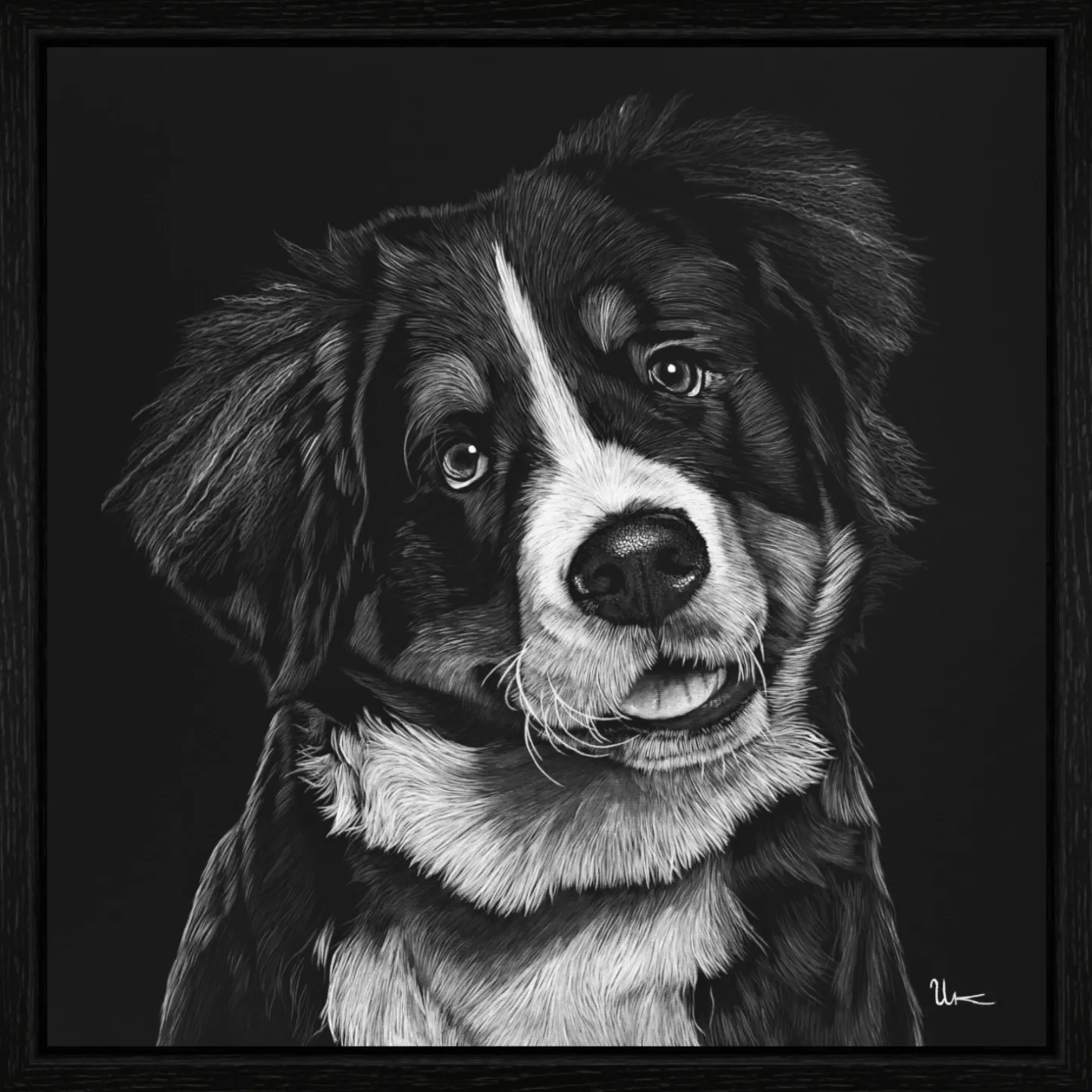 ArtBox Print "Luna" (50 x 50 cm, Eiche schwarz, Breite 15 mm, Tiefe 29 mm)