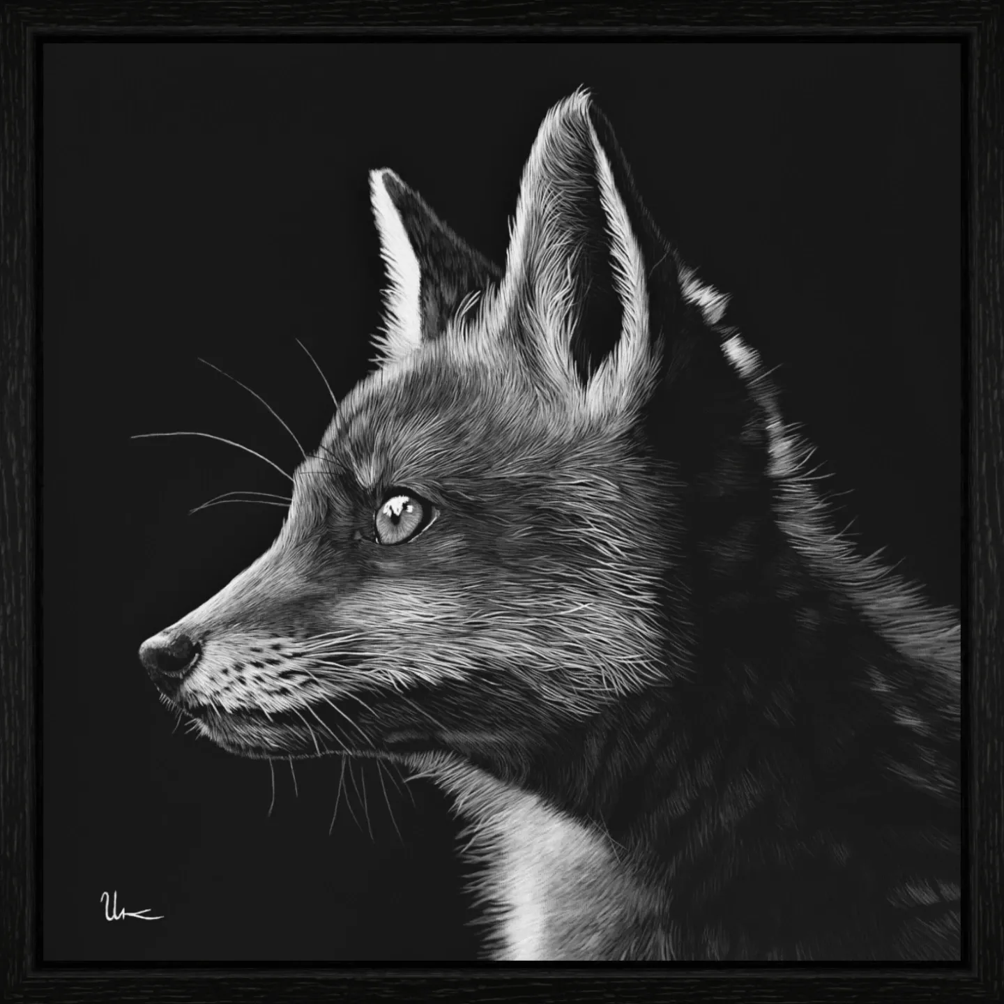 ArtBox Print "Livio" (50 x 50 cm, Eiche schwarz, Breite 15 mm, Tiefe 29 mm)
