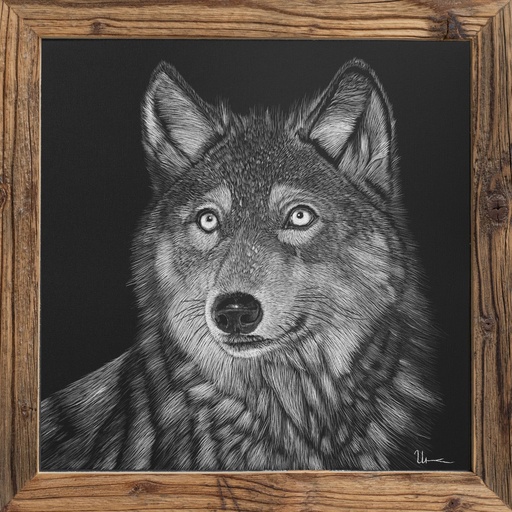 FineArt Print "Guido" inkl. Altholzrahmen