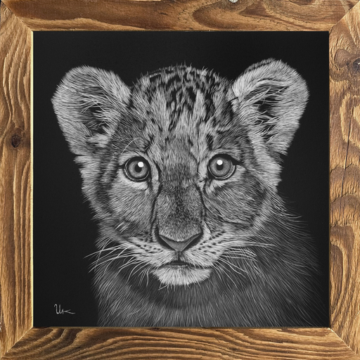 FineArt Print "Simon" inkl. Altholzrahmen