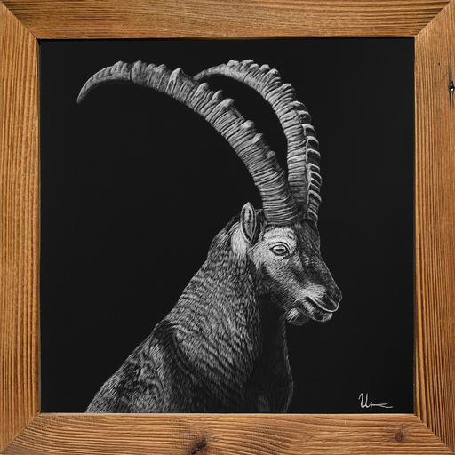 FineArt Print "Claudio" inkl. Altholzrahmen